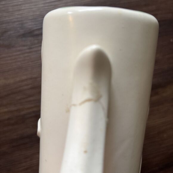 Vintage Red Wing Pottery #1174 Double Handle Embossed Vase Retro Cottage Granny - Picture 3 of 5